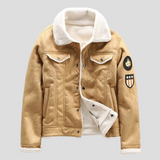 Herren-Bikerjacke Im Klassischen Stil - Mio – Beige