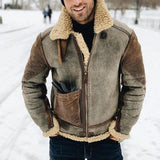 Herren-Jacke Im Lammfell-Stil - Thies – Beige