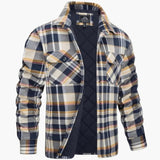 Herren Karo Jacke mit Steppfutter – Khaki