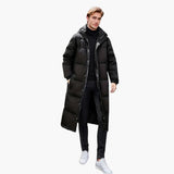 Herren Steppjacke Winter mit vollem Reißverschluss – Schwarz