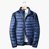 Herren Steppjacke mit Stehkragen – Navy blau