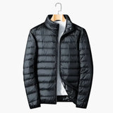 Herren Steppjacke mit Stehkragen – Schwarz