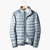 Herren Steppjacke mit Stehkragen – Grau
