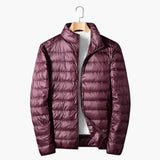 Herren Steppjacke mit Stehkragen – Magenta