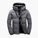 Herren Winterjacke mit Reißverschluss – Dunkelgrau