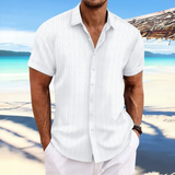 Herren Elegantes Jacquardhemd | Vielseitig und Stilvoll – Weiß