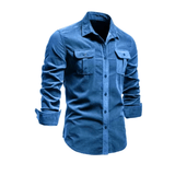 Herren Modern Hemd Langarm - Perfekt Für Sowohl Formelle Als Auch Legere Anlässe – Blau