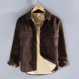 Herren Overshirt Corduroy Trendy und Bequem – Braun