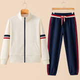 Jose | Soft-Touch Tracksuit für Herren – Weiß/Blau