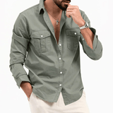 Herrenhemd Leicht Casual Stil – Grün
