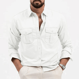 Herrenhemd Leicht Casual Stil – Weiß