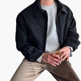 Herrenjacke mit Reißverschluss – Schwarz