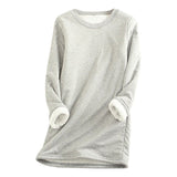 Sigrid – damen-fleecepullover – Hellgrau