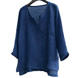 Bianca - Hørbluse - Sommer Chic – Dunkelblau