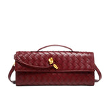 Luxury Vegan Leather Clutch – Handwoven, Elegant & Sustainable – Rot