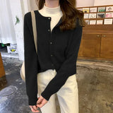 Aliana – kuschelige strickjacke mit offener vorderseite – Schwarz