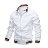 Herren Übergangsjacke Bomberstil | Lässiger Look – Weiß