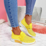 Kinsley - Slip-On Schuhe mit Kristallakzenten – Gelb