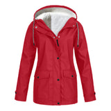Stylische Regenjacke für Damen | Warme – Rot