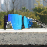 FlashLens – Sonnenbrille Mit Einem Schild Und Spiegelglas – Transparenter Ozean
