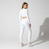 Hoch Taillierte Sportleggings - MoveEase – Weiß