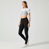 Hoch Taillierte Sportleggings - MoveEase – Schwarz