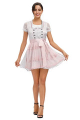 Damen Bayerisches Oktoberfest Dirndl Kleid – Rosa