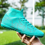 Luca | Hohe Spitze Fußballschuhe – Türkis