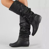 Hohe Winterstiefel mit elegantem Design – Schwarz
