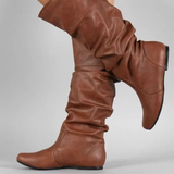 Hohe Winterstiefel mit elegantem Design – Braun