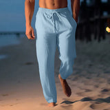 Matthew - stylische leinenhose für herren – Blau