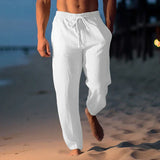 Matthew - stylische leinenhose für herren – Weiß