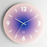 Runde Sunset Wanduhr – Lila (mit Zahlen)