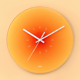 Runde Sunset Wanduhr – Orange