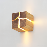 Rustikale Holz Wandleuchte – Moderne LED Wandlampe im Natur Design – Braun