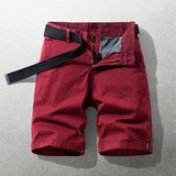 Heinen – Freizeit-Kurzhosen mit verstellbarem Gurtband – Burgund