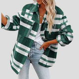 Hüftlanges Hemdjacke - Michelle – Grün