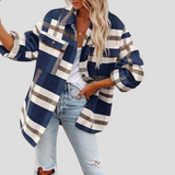 Hüftlanges Hemdjacke - Michelle – Blau