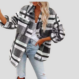 Hüftlanges Hemdjacke - Michelle – Grau