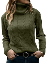 Jocelyn | damen rollkragenpullover – Legergrün
