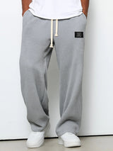 LISANDRO | WEITE HOSE MIT WABENSTRUKTUR – Grau