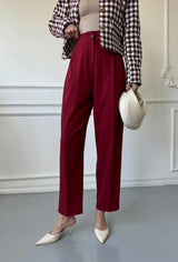 STEFANIE | VIELSEITIGE KLASSISCHE SLIM-FIT-ANZUGHOSE – Rot