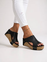 Cora | Leicht Atmungsaktiv Sandalen – Schwarz