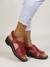 Tessa | Leicht Verstellbar Sandalen – Rot