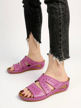 Eva | Konturiertes Fußbett Gepolstert Sandalen – Rosa