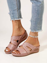 Eva | Konturiertes Fußbett Gepolstert Sandalen – Rosé