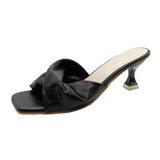Sandalen Mit Bequemen Absätzen Für Frauen | Elegant – Schwarz