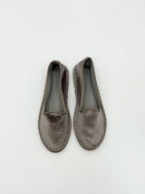 Fri | Damen Friulanische Samt-Schuhe – Weiche Samt Hausschuhe – Taupe