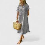 Angela | Maxi Kleid – Grau