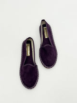 Fri | Damen Friulanische Samt-Schuhe – Weiche Samt Hausschuhe – Violett
